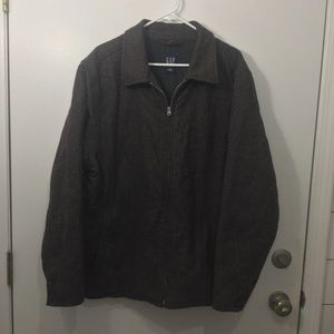 Gap wool‎ herringbone coat mens size XL brown